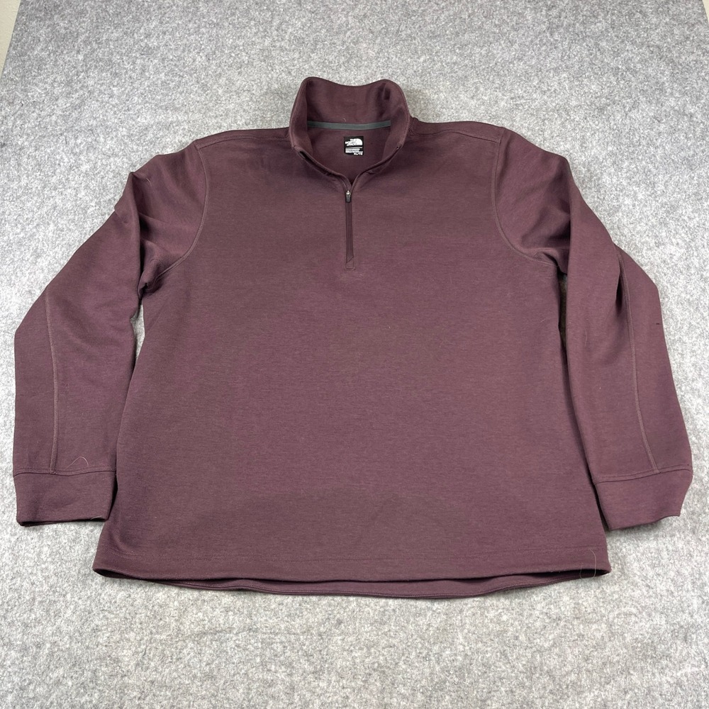 The North Face Mens Slacker 1/4 Zip Pullover XL Burgundy Maroon Gorpore Outdoor